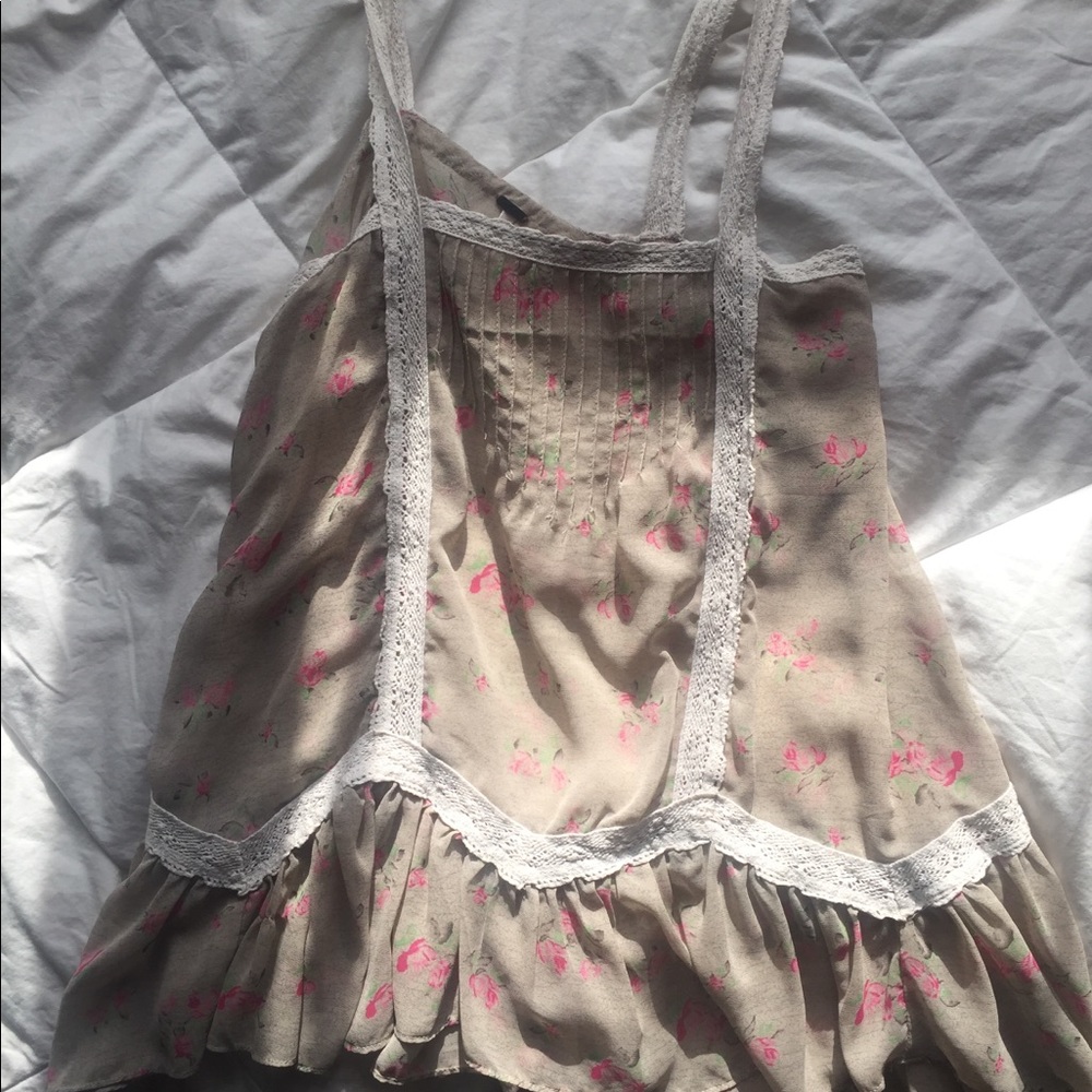 Free people sheer rose top